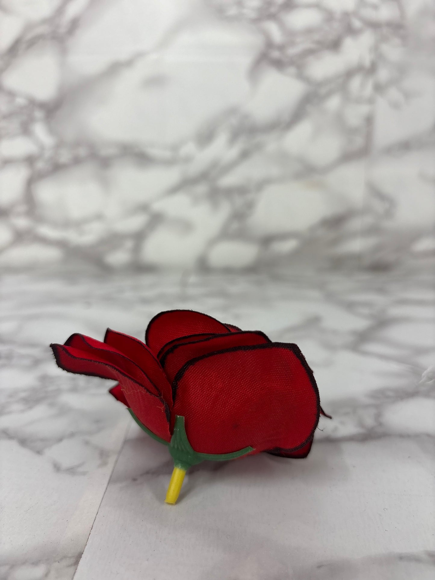 Premium Red Artificial Rose Flower – Velvet Finish Decorative Flower for Home & Event Décor(Pack of 50)