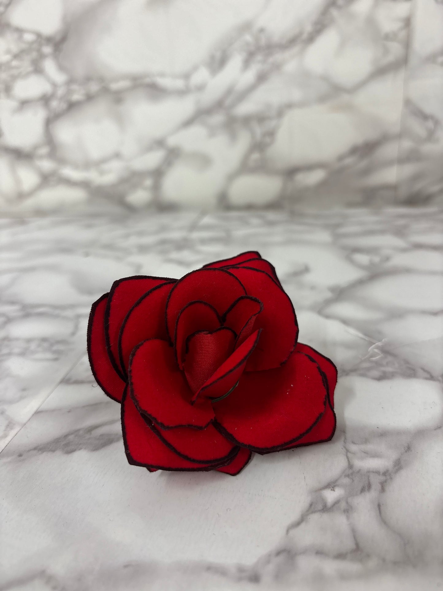 Premium Red Artificial Rose Flower – Velvet Finish Decorative Flower for Home & Event Décor(Pack of 50)