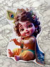 Cute Baby Krishna Sunboard Cutout (2 Feet) – Flute Playing Krishna Standee for Decoration