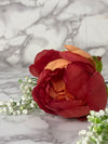 Luxury Artificial Burgundy Peony Flower – Premium Silk Floral Decor