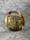 Golden “Tapasvi Amar Raho” Acrylic Wall Decor – Jain Blessing Sign with MDF Support