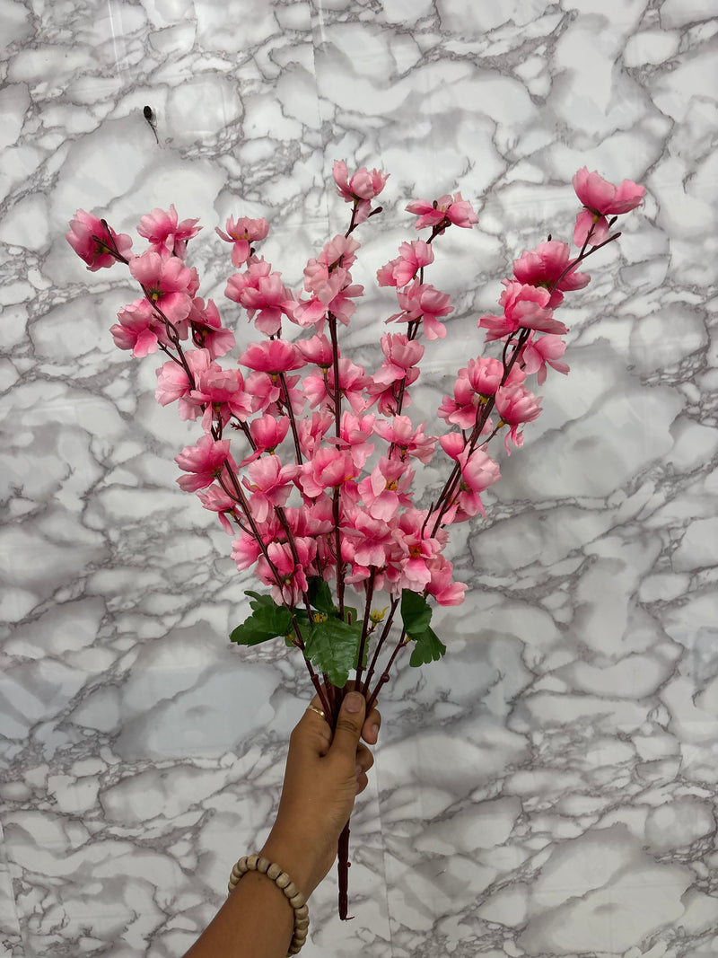 Artificial Pink Blossom Flower Stems – Cherry Blossom Style Decorative Branches