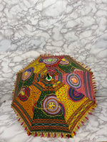 Colorful Handmade Traditional Umbrella – Decorative Ethnic Parasol with Tassels