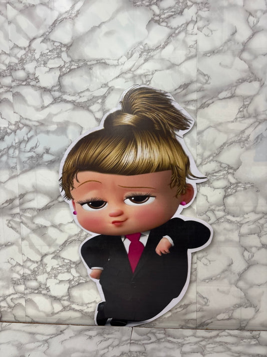 Boss Baby Girl Theme Cutout – Cartoon Party Decoration Prop (Premium Print)
